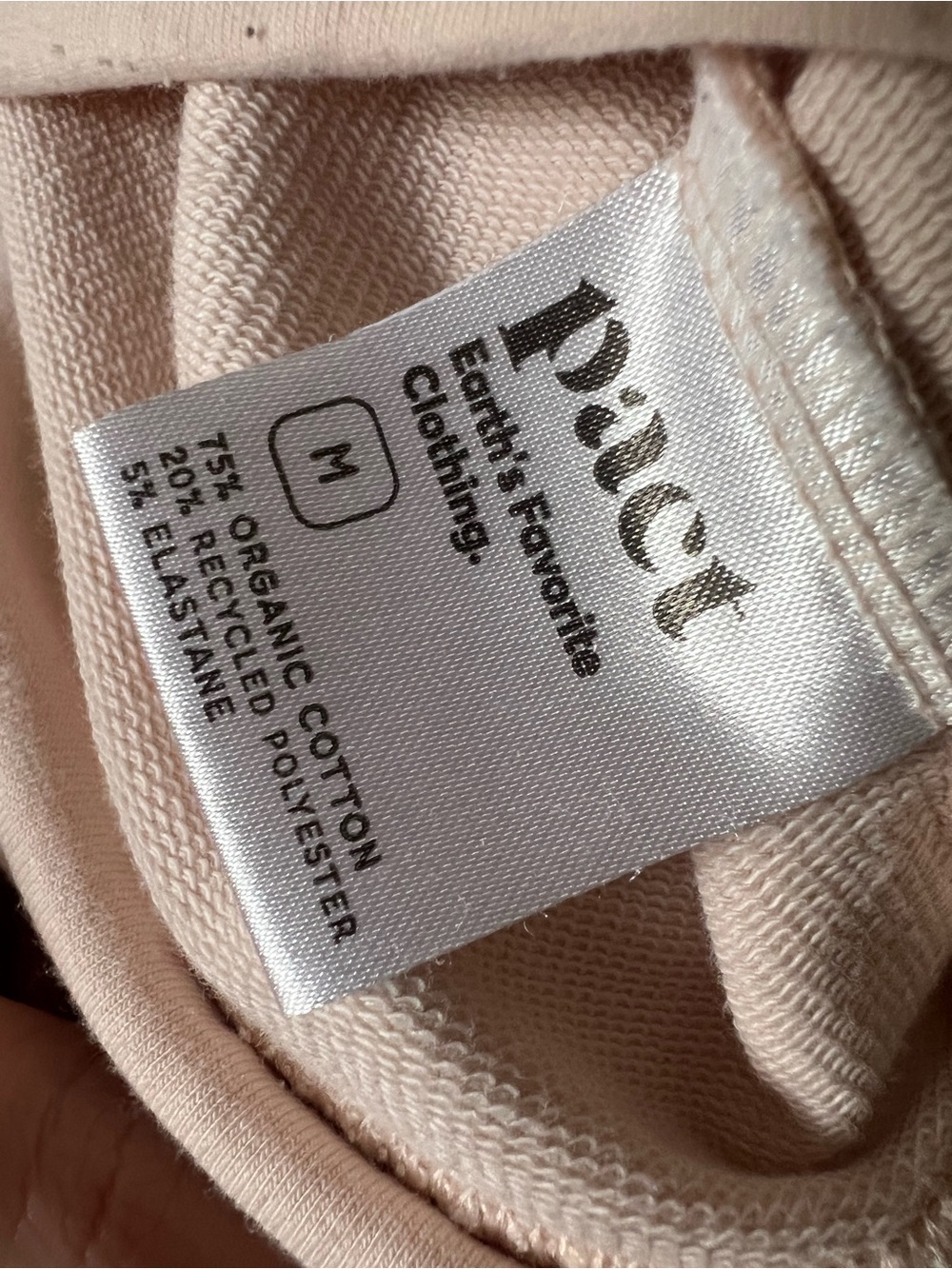 βΌοΈEUC: Pact Organic Baby Pink Hoodie - M - Picture 3 of 3